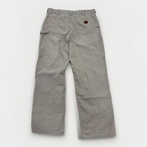 Carhartt Pants Mens 34x32 B151 TAN Canvas Work Dungaree Pants Baggy Loose Cargo